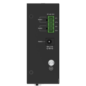 D-Link DIS-100G-06P 6-Port Unmanaged Industrial Gigabit PoE+ Switch, 2 SFP slots, Plug-and-play, Fanless, DIN-rail mount